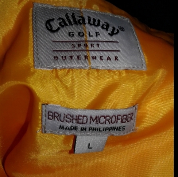 Callaway Golf Mens 1/4 Zip Pullover jacket Microfiber L water proof windbreaker - Picture 3 of 6